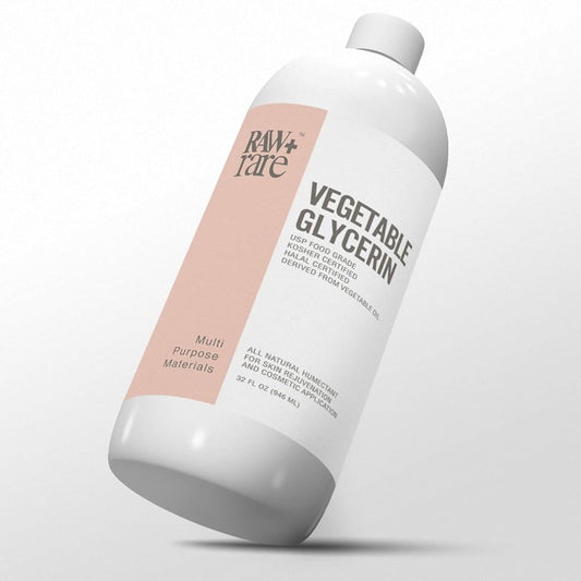 Raw Plus Rare Organic Vegetable Glycerin Liquid, Food Grade Glycerine for Skin and Hair Care, Cosmetic and Pharmaceutical, Kosher, Halal, Vegetable Glycerine