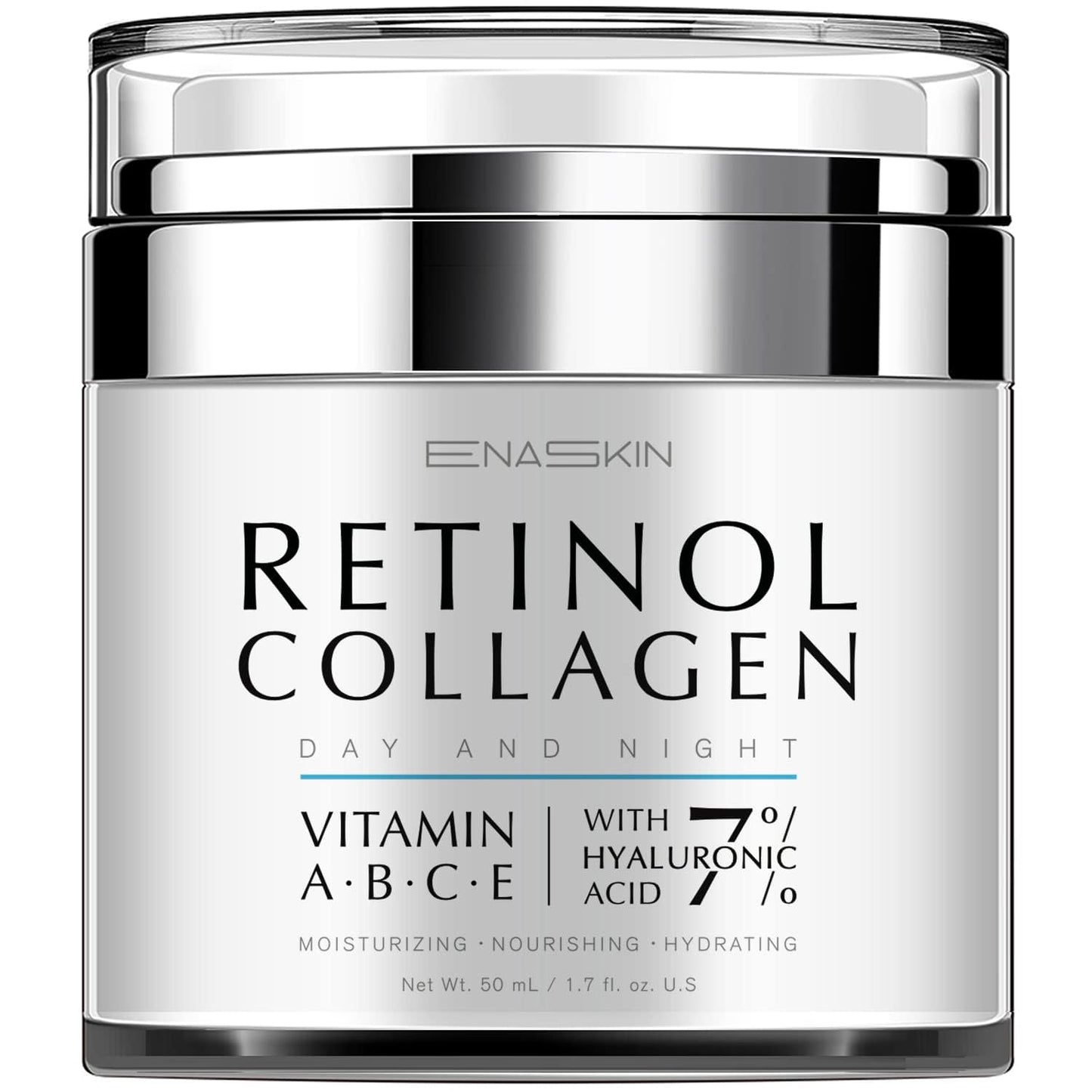 EnaSkin Retinol Cream for Face, Moisturizer for Anti Aging & Wrinkled Skin, Day and Night for Women & Men, Retinol Collagen Facial Care Face and Neck, Milky 50ML