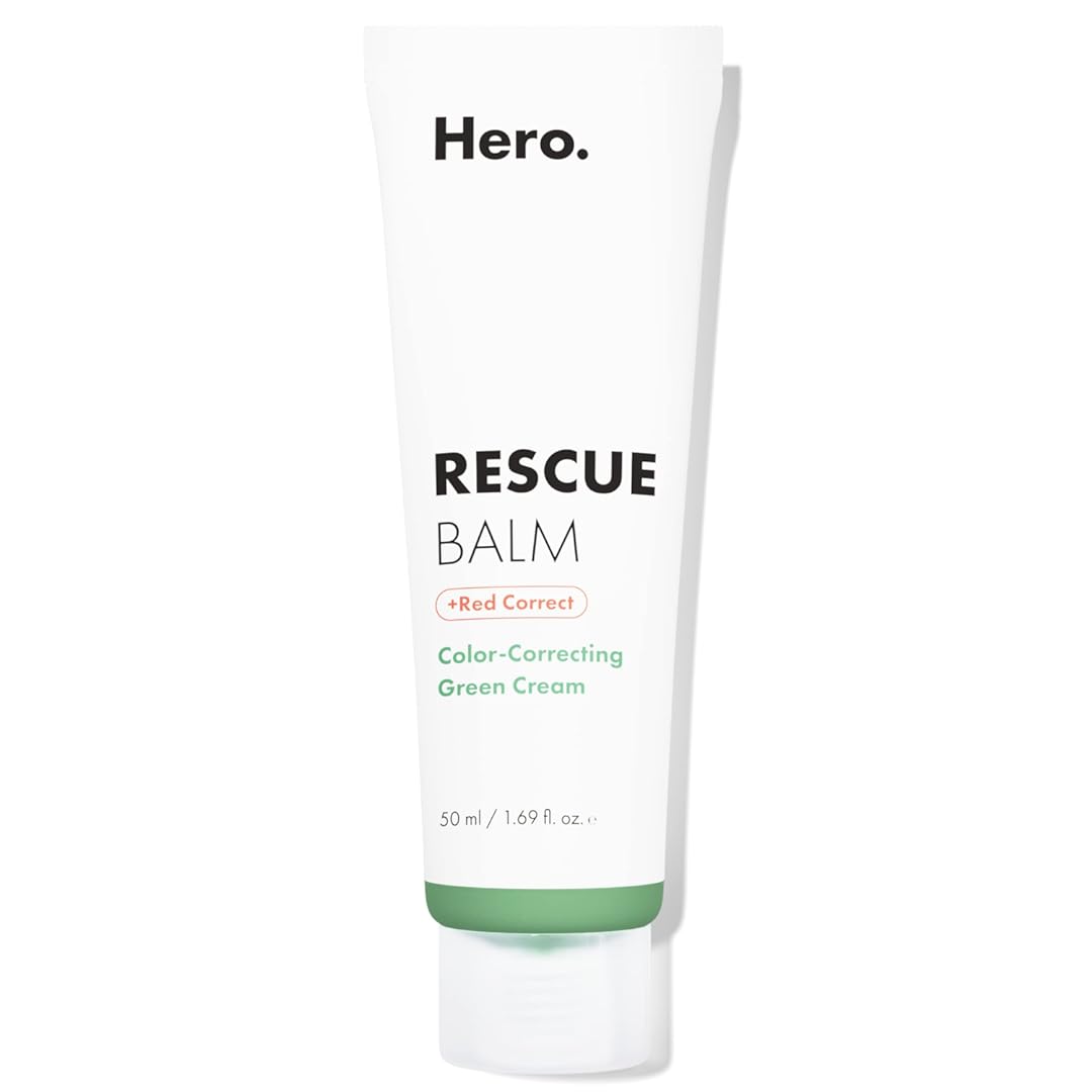 Hero Cosmetics Rescue Balm + Red Correct: Post-Blemish Recovery Cream, Nourishing & Calming, Dermatologist Tested, Vegan (0.50 fl oz)