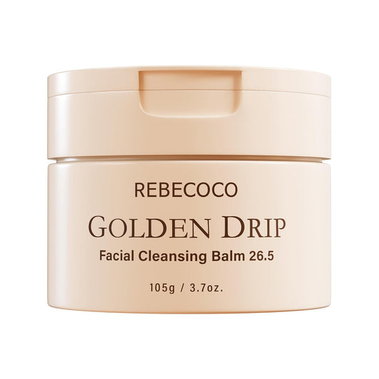 Rebecoco Golden Drip Hybrid Facial Cleansing Balm, Makeup Remover, Daily Use, Foam Cleanser, All Natural Ingredients with No Fillers, Made for All Skin Types (105g / 3.7oz)