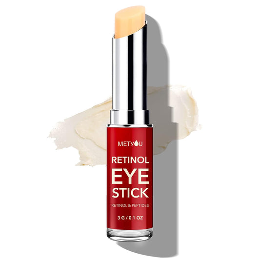 Retinol Eye Stick, Cooling & Brightening Eye Cream Firms and Hydrates for Dark Circles, Puffiness and Bags, with PEPTIDES & 5% Hyaluronic Acid Complex,Results in 3-4 Weeks 0.1oz(3g) (1 Pack)