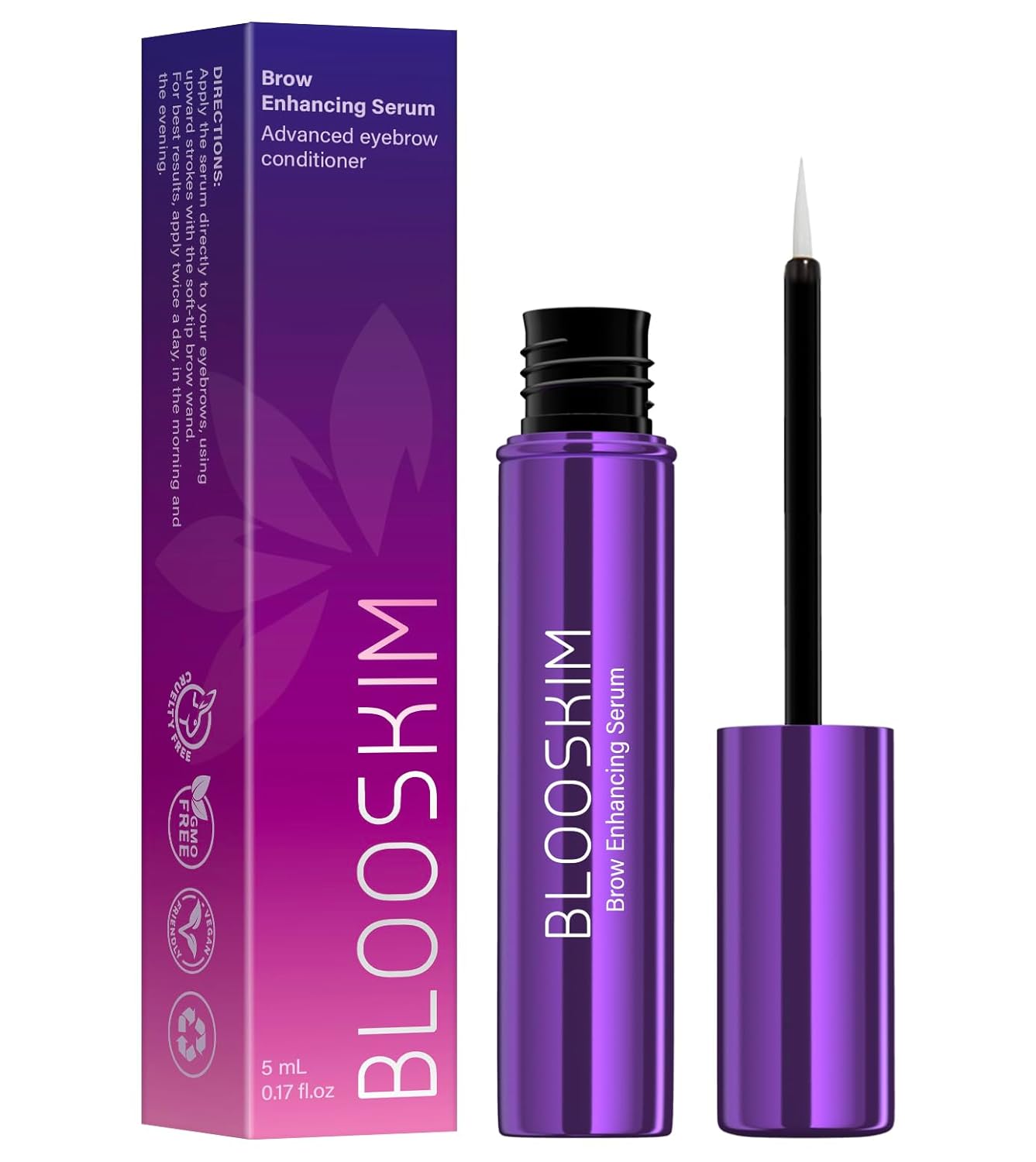 Eyebrow Growth Serum: 5mL Natural Ingredients Eyebrow Serum to Grow Brows - Eye Brow Serum for Thicker Brows - Advanced Eyebrow and Eyelash Enhancing Serum - 0.17 Fl Oz