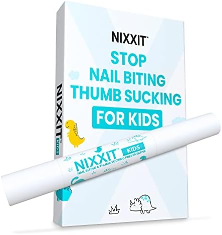 NIXXIT Nail Biting Treatment for Kids - Stop Thumb Sucking for Kids, Toddlers, Children - No Bite Nail Polish Pen - Non Glossy - Bitter Taste - Safe & Effective Solution
