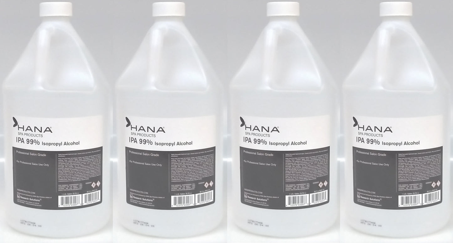 Hana Spa Products IPA 99% Isopropyl Alcohol Gallon