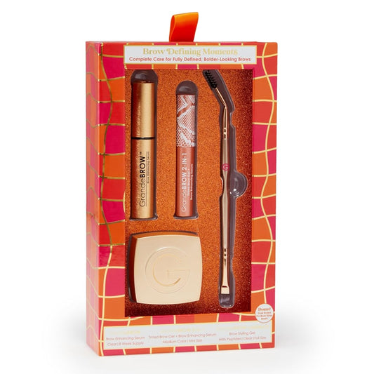 Grande Cosmetics Brow Defining Moments Include Eyebrow Serum, Brow Gel & Brow Lamination Kit