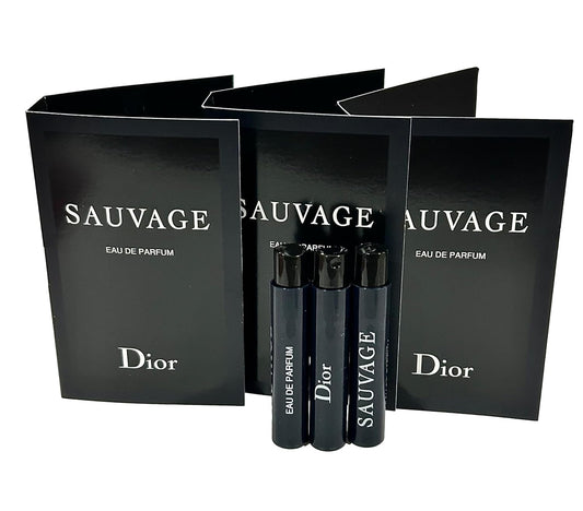 Dior Christian SAUVAGE MEN Sample Perfume EDP Vial 1 ml /0.03 oz - 3 PCS - Set of 3