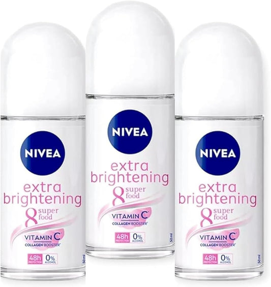 Nivea Deodorant Whitening Extra Care 48h Roll-on: 50 Ml. <Pack3>