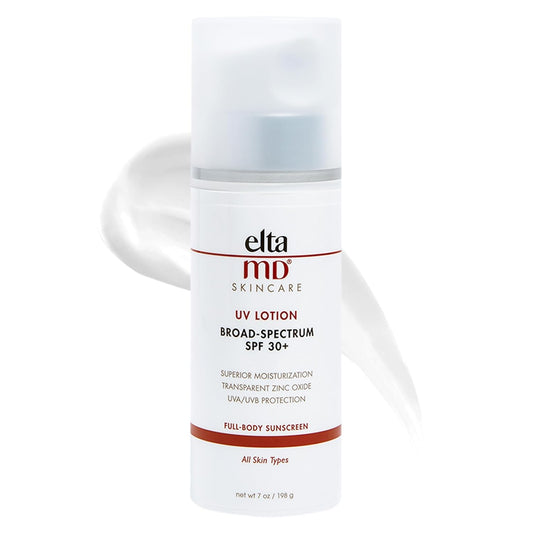 EltaMD UV Lotion Full Body Sunscreen, SPF 30+ Sunscreen Moisturizer, Moisturizes, Hydrates, and Protects Skin, For All Skin Types, Offers Broad Spectrum UVA and UVB Protection, 7.0 oz Pump