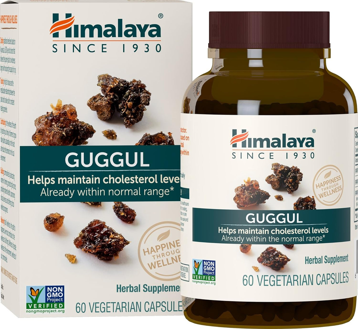 Himalaya Guggul Herbal Supplement, HDL & LDL SupportÊ, Liver Health, Liver Cleansing, TriglycerideÊÊ Support, Bile Production, 720 mg, Non-GMO, Vegetarian, 60 Capsules, 1 Pack