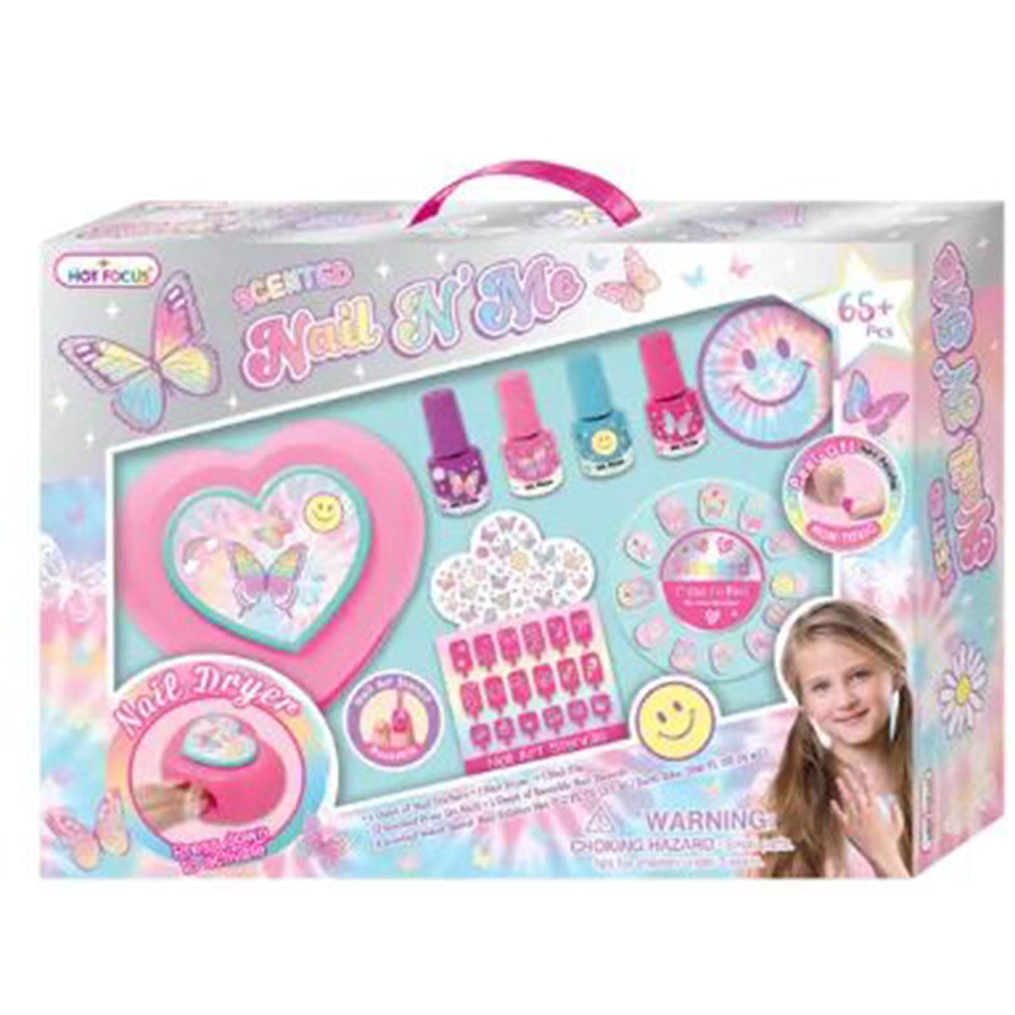 Hot Focus Tie Dye Butterfly Nail N' Me Set