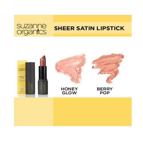 SUZANNE Organics Sheer Satin Lipstick & Natural Blushing Powder Set (5 Options)