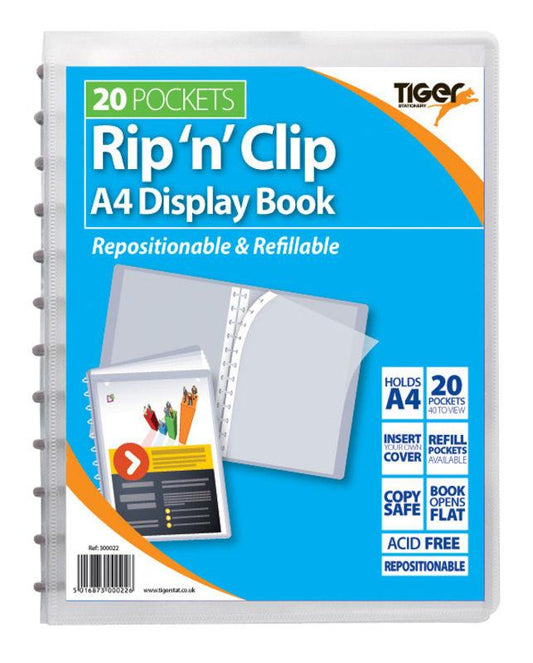 A4 Rip 'n' Clip Display Books
