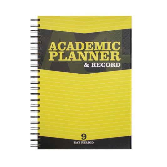 A4 Teacher's 9 Period Yellow Academic Planner and Record